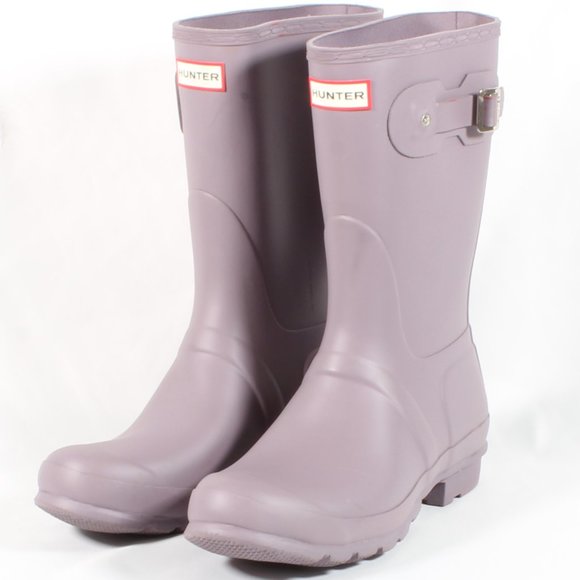 Hunter Shoes - Hunter Original Short Rubber Rain Boots Purple NEW